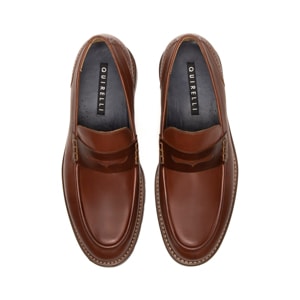 Calzado Vestir Casual Quirelli para Hombre con 100% Piel Estilo 88617 Shedron