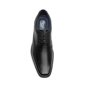 Derby Mezcla De Texturas Flexi para Hombre Estilo 90716 Negro
